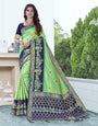 Patola Saree With Premium Quality. Pista Blue