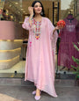 Mack for you Rayon Slab Straight Kurta with Pant & Dupatta Set Pink