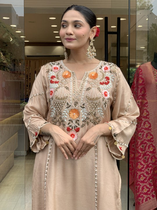 Mack for you Rayon Slab Straight Kurta with Pant & Dupatta Set