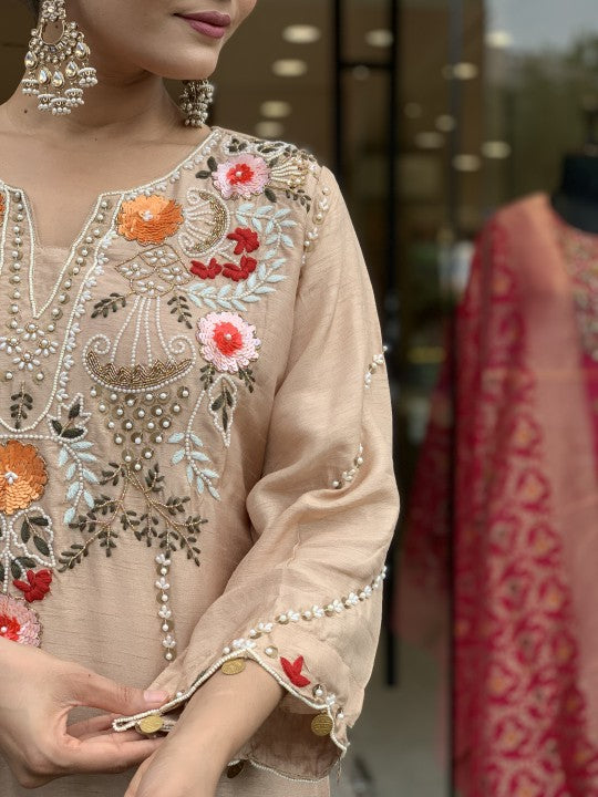 Mack for you Rayon Slab Straight Kurta with Pant & Dupatta Set